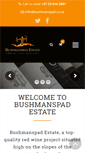 Mobile Screenshot of bushmanspad.co.za